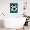 thumbnail image 3 of Soccer Wall Art Watercolor Football on Vintage Wooden Board Wall Art Prints Teenage Boys Sports Canvas Art Wall Decor for Living Room Bedroom 16x24 Inches, 3 of 6