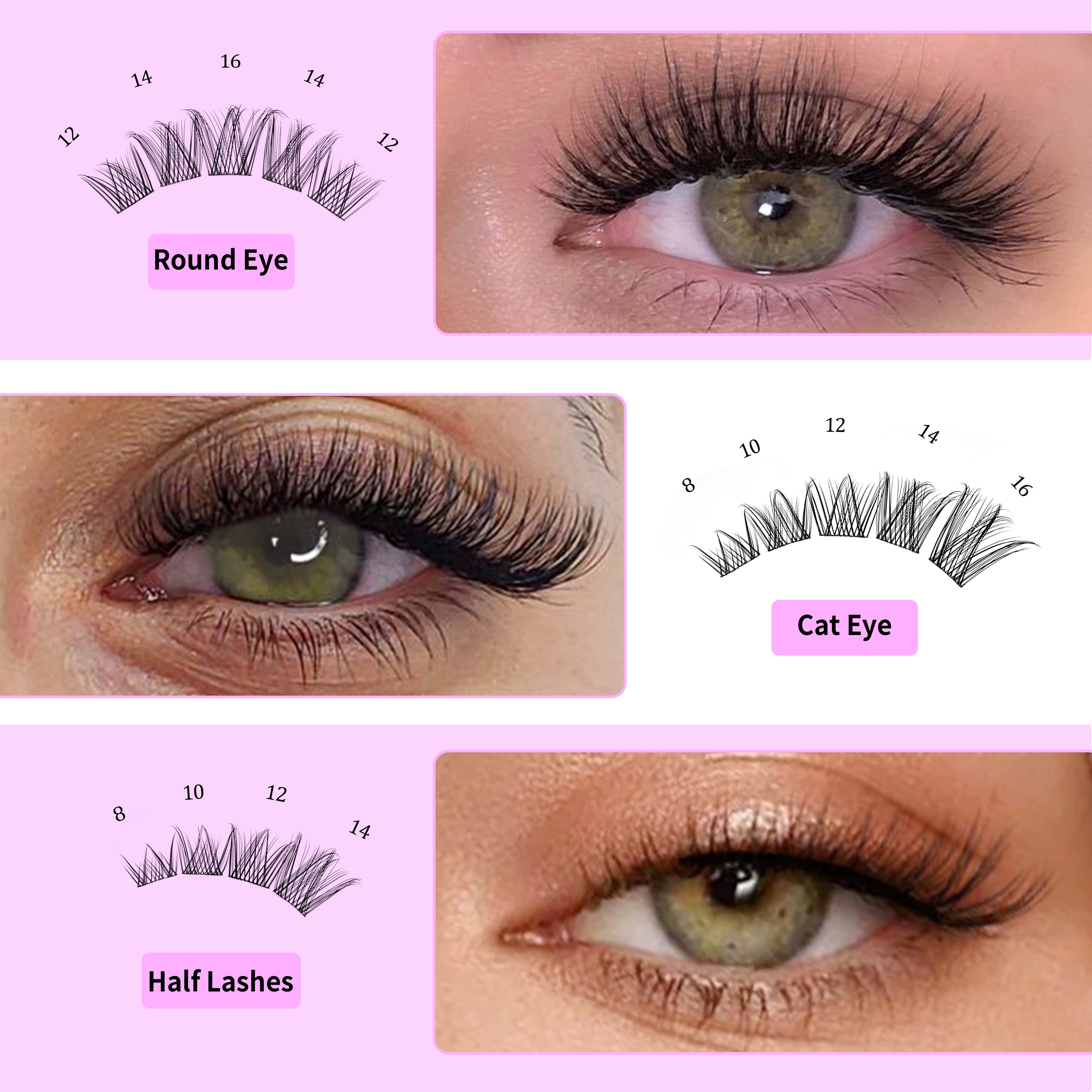 Veyesbeauty LuxeBold Cluster Lashes Extensions Self Application at Home