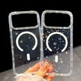 thumbnail image 3 of Magnetic Clear Glitter Case for iPhone 17 Pro Max, Compatible with MagSafe Cute Bling Sparkly Diamond Rhinestone Women Girls Anti-Scratch Shockproof Slim Fit Case for iPhone 17 Pro Max, A, 3 of 9