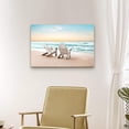 thumbnail image 2 of Beach Canvas Wall Art Bathroom: Seascape Coastal Picture Ocean Sunset Scene Print Tropical Seaside Painting Sea Seashore Artwork for Living Room Bedroom Decorations 20 x 16 Inches, 2 of 6