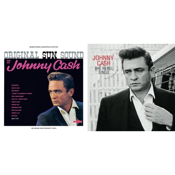 Original Sun Sound Of Johnny Cash & Rebel Sings (Crystal Clear & Solid Silver LP Vinyl)