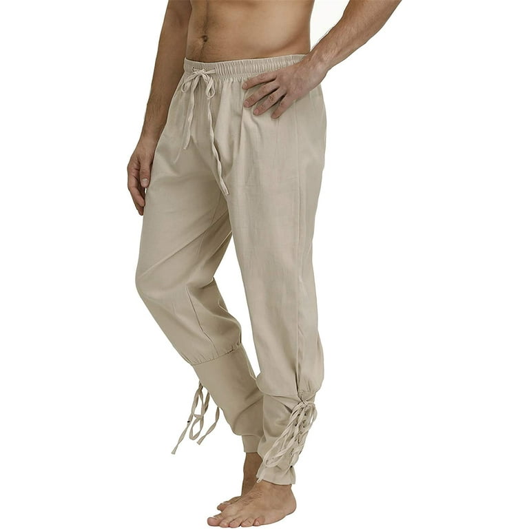 fvwitlyh Sweatpants Men Mens Spring Summer Autumn Ankle Banded Pants Viking  Navigator Trousers Renaissance Pants 
