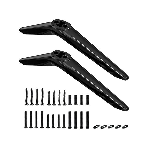 Base de soporte para TV de , patas de TV antideslizantes de montaje Simple con tornillos para accesorios de espaciado de orificios de 0,45 "a