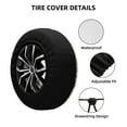 thumbnail image 2 of KLL Autumn Brown Butterfly Pattern 14-17 inch Spare Tire Cover Universal Wheel Protector for Truck SUV Trailer Camping Rv Tire Covers-16 inch, 2 of 6