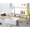 thumbnail image 3 of Gourmetier GKFA301810CD Arcticstone 30" Solid Surface White Stone Apron-Front Single Bowl Farmhouse Kitchen Sink with Strainer, Matte White, 3 of 7