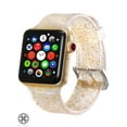 thumbnail image 2 of Luxtrada compatible for Apple Watch 38mm 40mm replacement bands Women Glitter Iwatch Series8/7/6/5/4/3/2/1 Apple Watch SE Silicone Strap "Gold", 2 of 11