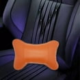 thumbnail image 3 of 3x Almohada de Material Cuero para El Cuello Del Coche para Primera Fácil de Instalar Use 26x18cm Almohada Del Reposacabezas Del Asiento 3 piezas, 3 of 7