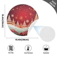thumbnail image 2 of Ryvnso Christmas Trees Red Round Plate Mats Dining Table Placemat Set of 4 for Holiday Decoration, 2 of 7