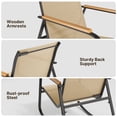 thumbnail image 6 of Aiho 4-Piece Outdoor Patio Furniture Set with 2 Rocking Chairs, Breathable Textilene Patio Conversation Set with a Coffee Table, For Patio, Backyard, Garden, Lawns, Balcony, Porch and Poolside-Brown, 6 of 10