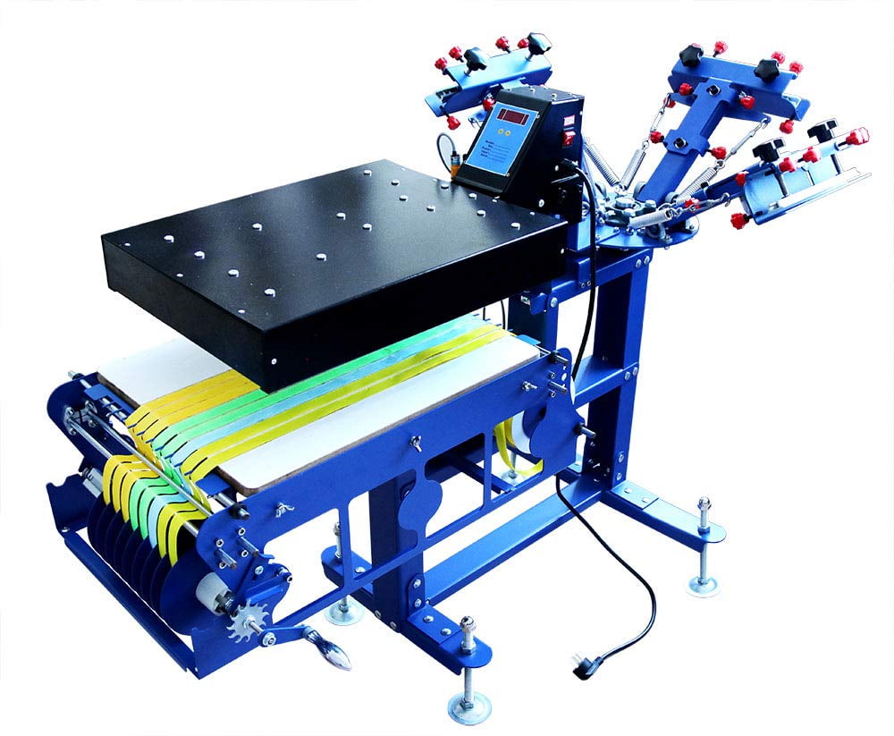 Buy TECHTONGDA 3 color 1 Station Ribbon Screen Printing Press with