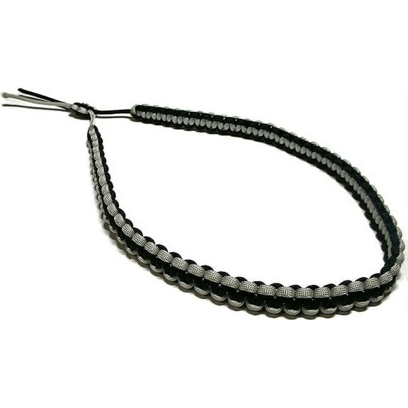 RedVex Cobra Hat Band - 550 Paracord - Cowboy Hat Band - Choose your color (Black and Silver 2-Tone)