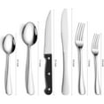 Cibeat 48 Piece Silverware Set with Steak Knives, Stainless Steel Flatware Set, Cutlery Set for