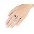 thumbnail image 2 of 2 1/6 Carat (ctw) Lab-Created Emerald Ring with Diamonds in Sterling Silver, 2 of 3