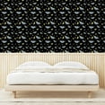 thumbnail image 3 of Ambesonne Boho Moth Peel & Stick Wallpaper for Home, Night Wings Print Goth, 13"x72", Charcoal Grey Pale Blue, 3 of 5