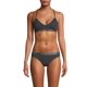 thumbnail image 1 of Bralette Calvin Klein Motive de algodón ligeramente forrado en color carbón, 1 of 2