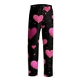thumbnail image 6 of Resicozy Men's Valentine Pajama Pants Soft Lightweight Heart Print Lounge Sleep Bottoms with Pockets Drawstring Watermelon Red XL, 6 of 7