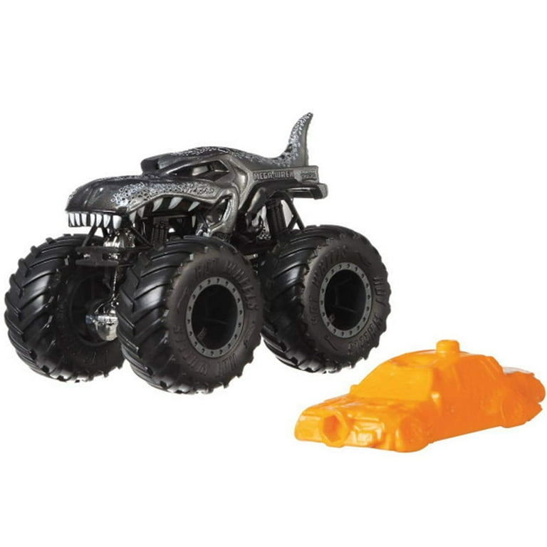 Hot Wheels Monster Trucks 1:64 Scale Mega Wrex Silver Includes Connect and  Crash Car, 1 - Fry's Food Stores
