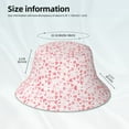 thumbnail image 6 of Kll Cute Hand Drawn Hearts Bucket Hat For Women Men Packable Travel Beach Sun Hat Outdoor Rave Accessories Reflective Fisherman Cap, 6 of 9