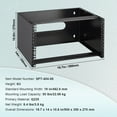 thumbnail image 3 of KFFKFF 6U Wall Mount Rack, 355.6mm Depth, Supports up to 22.68kg, Includes Cage Nuts for 482.6mm Wide Shallow Server and Network Equipment, 3 of 9