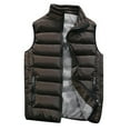 thumbnail image 2 of LEEYNEER Men‘s Lightweight Puffer Vest Winter Warm Slim Fit Down Vest Packable Outdoor Running Hiking Travel Sleeveless Jacket with Pockets, 2 of 5