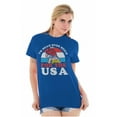thumbnail image 4 of Retro Cartoon Head Over Heels for USA Unisex Plus Size Graphic Tee Brisco Brands 3X, 4 of 5