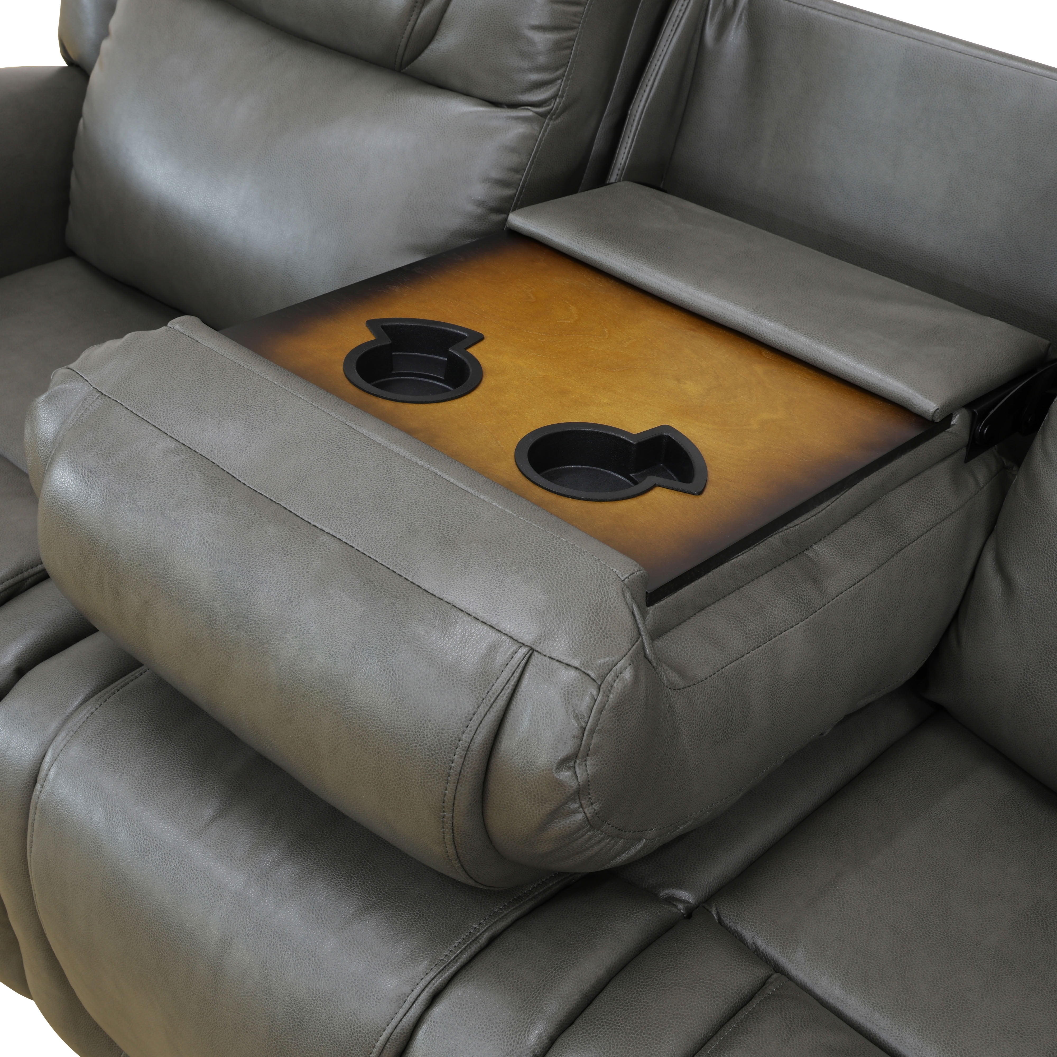 MAYEERTY 3-Seater Leather Recliner Sofa, Reclining Sectional 3 Seater for Family Living Room Home Theater