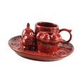 thumbnail image 4 of Palo Soportista Candelador Cerámico Cerámico Burnor Builer de manchas para Desk Sala de estar Decoración del hogar Regalo de Rojo, 4 of 8