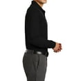 thumbnail image 3 of Mafoose Men's Long Sleeve Silk Touch Polo with Pocket Black X-Small, 3 of 5
