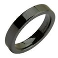 thumbnail image 2 of Metals Jewelry Black Ceramic 4mm Wedding Band Flat Pipe Cut High Polished Ring Size 5, 2 of 3
