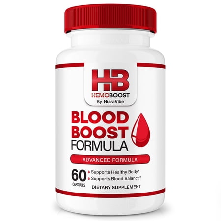 HemoBoost Blood Boost Formula, Hemo Boost Supplement to Maintain Stable Levels, All Natural Pills to Support Healthy Blood Vessels, Official HemoBoost Max Vitamins, Reviews (60 Capsules)