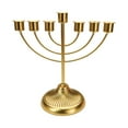 thumbnail image 1 of Candelabro judío, decoración de Hanukkah, adornos de fiesta de Menorah, Base ancha y resistente, candelabro dorado, Menorah para dormitorio, 1 of 9