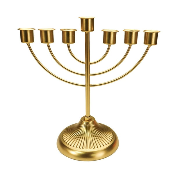 Candelero judío de mesa, decoración judía, centro de mesa, adornos, candelabro dorado, Menorá para escritorio de gabinete