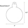 thumbnail image 2 of 25 Units Acrylic Christmas Ornaments Blanks Round SOTO 1/8" Thick - Clear or Solid Color - (Size 5") Made in USA, 2 of 5
