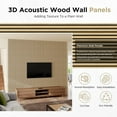 thumbnail image 4 of Plank & Hue 4Pcs 94.5"x12.6" Wood Soundproof Wall Panels Wood Slat Acoustic Panels, White Oak, 4 of 6