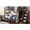 Espresso + Twin Over Twin + Drag drawer, variant on Twin Over Twin Bunk Bed with Staircase & 2 Storage Drawers, Solid Pine Wood Frame, Space-Saving Design, No Box Spring Needed, White