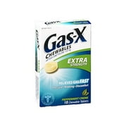Gas-X Xstr Pep Crm Size 18s Gas-X Extra Strength Chewable Peppermint Cream Antigas