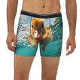 thumbnail image 2 of Salouo Underwater Swimming Duck Pattern Men's Boxer Briefs, Soft & Breathable Underwear Elastic Waistband Briefs for Men,1-Pack, 2 of 7