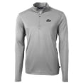 thumbnail image 2 of Men's Cutter & Buck Gray Rocket City Trash Pandas Virtue Eco Pique Recycled Quarter-Zip Pullover Top, 2 of 3