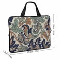 thumbnail image 2 of Werpe Floral Pattern Paisley Pattern Fine Foliage Lace Handheld Laptop Bag Diving Fabric Computer Protective Handle Case Tablet Cover Neoprene 15inch, 2 of 5
