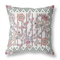thumbnail image 5 of Amrita Sen Designs  16 x 16 in. Pond Peacock Broadcloth Indoor & Outdoor Zippered Pillow - White & Magenta, 5 of 5