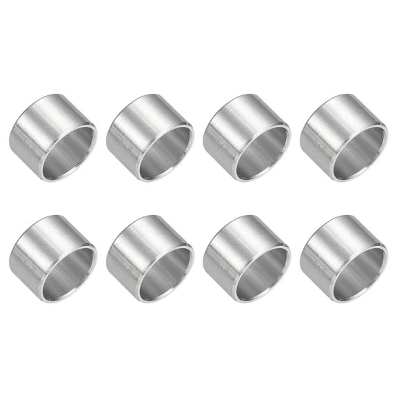 8Pcs 304 Stainless Steel Spacer 1/2" OD x 3/8" ID x 3/8" Length(12x10x9mm) Screw Standoff Bushing Plain Finish Unthreaded Round Metal Spacer for M3 Screws Bolts and Rods, Silver