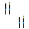 thumbnail image 1 of Methold Cable de extensión de auriculares de 1,5 m y 2 m Cable auxiliar de 3,5 mm a Cable extensor de audio para computadora TV negro 5m 2piezas, 1 of 1