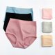thumbnail image 1 of Women's Solid Color Panties Pure Cotton High-waist Briefs Buttocks And Abdomen Panties, Cotton Panties Breathable Women Underwear Briefs, 1 of 5