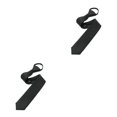thumbnail image 1 of braveheart Hommes Polyester Cravate Solide Cravate Mode Cravate avec Noeud Assorti Complet Unisexe Pull Corde Cravate pour Robe de Soirée Mariée Noir 2Set, 1 of 6