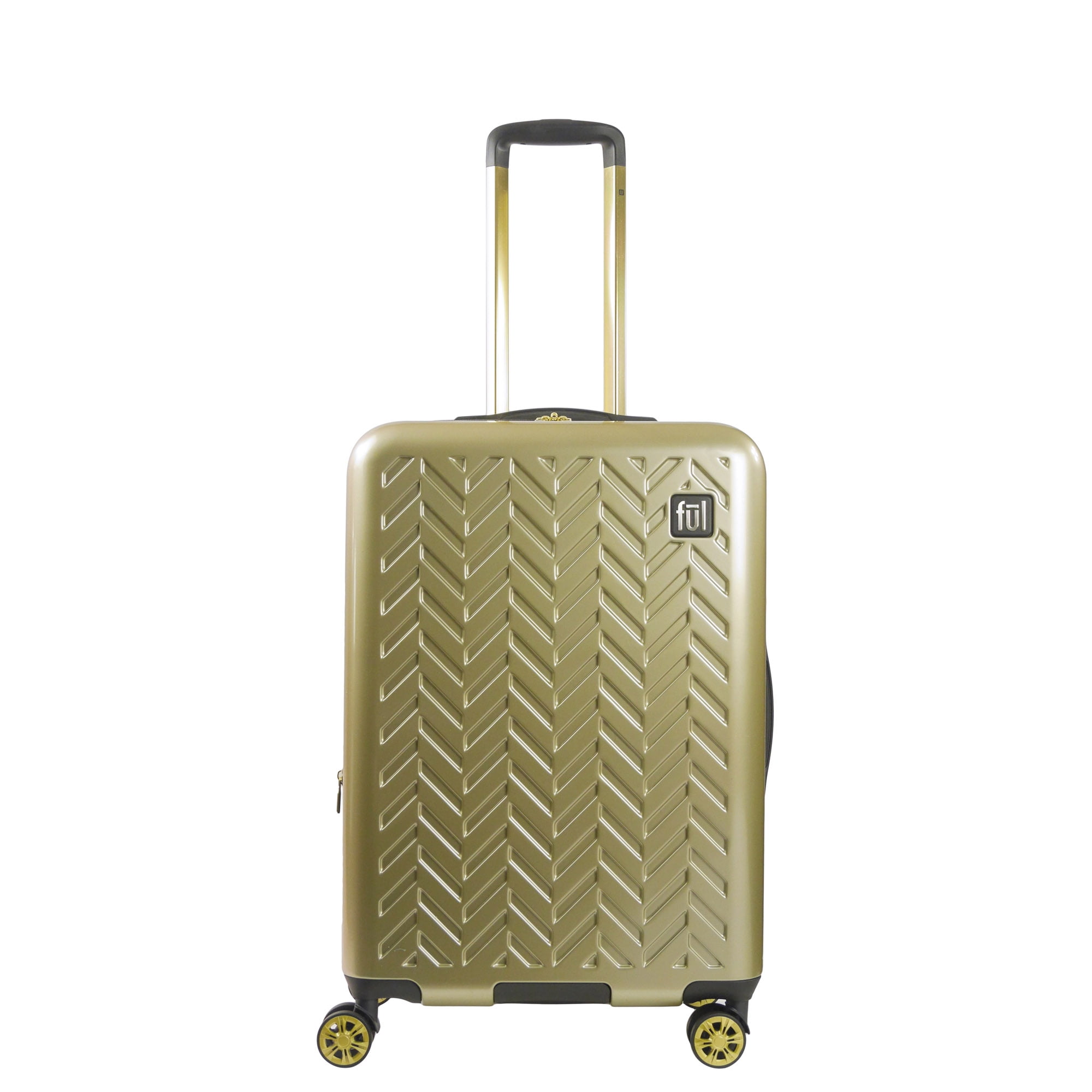 Grove 27 Inch Rolling Luggage, Hardshell Suitcase with Spinner Wheels, Gold