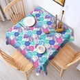thumbnail image 2 of Pioneer Flower Floral Print Pattern Square Tablecloth, Waterproof Wipeable Spillproof Washable Table Cover for Home Kitchen Party Decor, 60"x60", 2 of 6