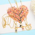 thumbnail image 4 of Lindos Collares De Cristal Rosa Niña Niño Para Joyería Familiar/Figura Chapado En Oro De Cobre/De Pareja nken61, 4 of 4