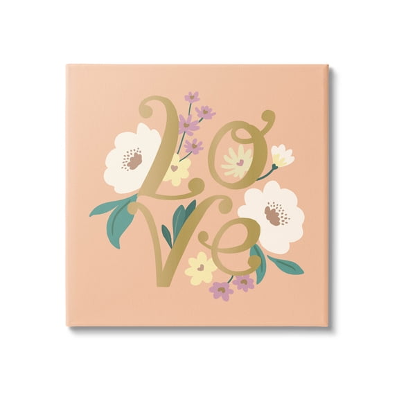 Love Orange Blossom Arrangement Botanical & Floral Graphic Art Gallery Wrapped Canvas Print Wall Art