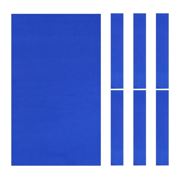 Uxcell 7ft Billiard Cloth Pool Table Felt Kit with 6 Cloth Strips Thickened Fit for Home Clubs Bars Indoor Sports Games, Blue