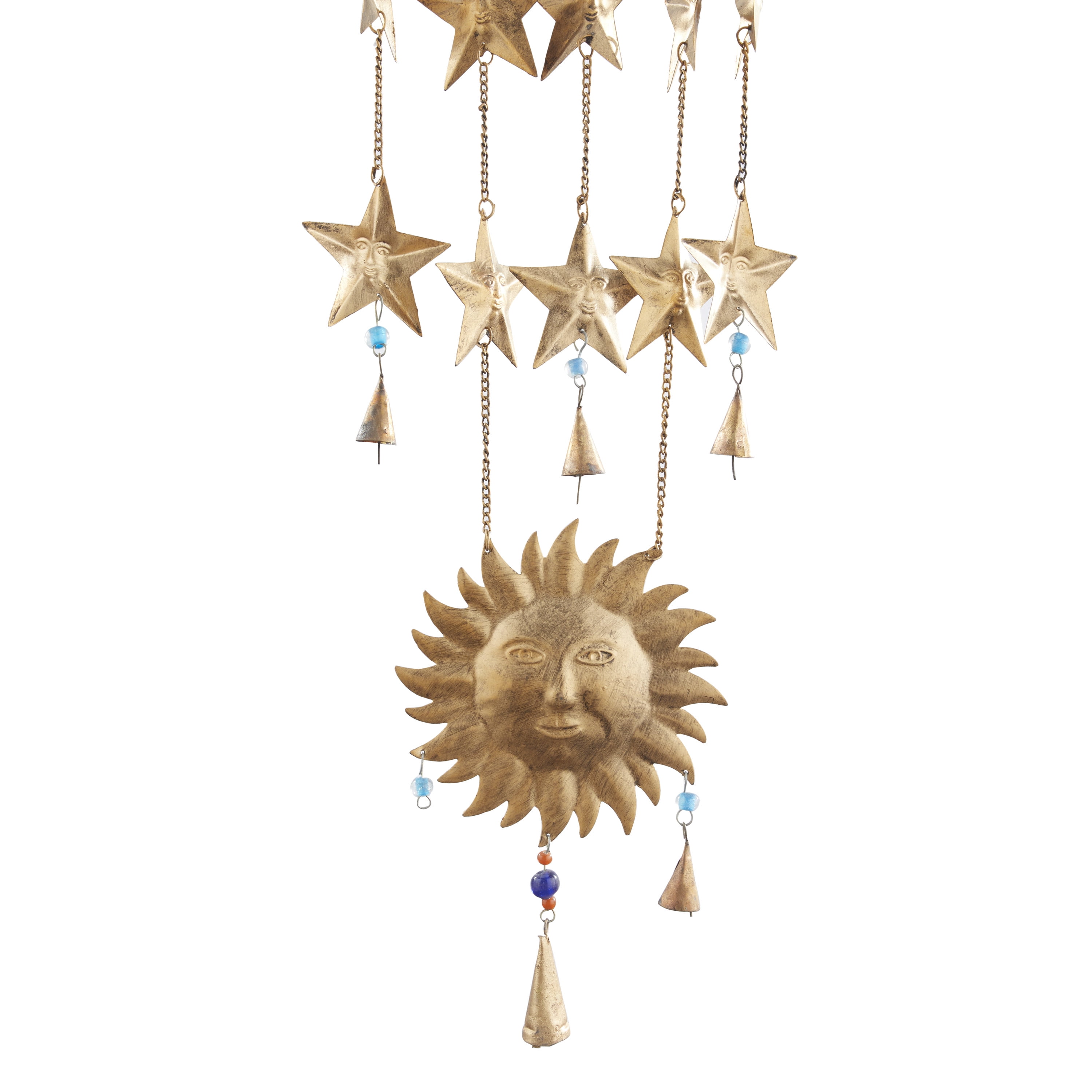 Decmode 39 inch Gold Metal Eclectic Windchime, Size: XL